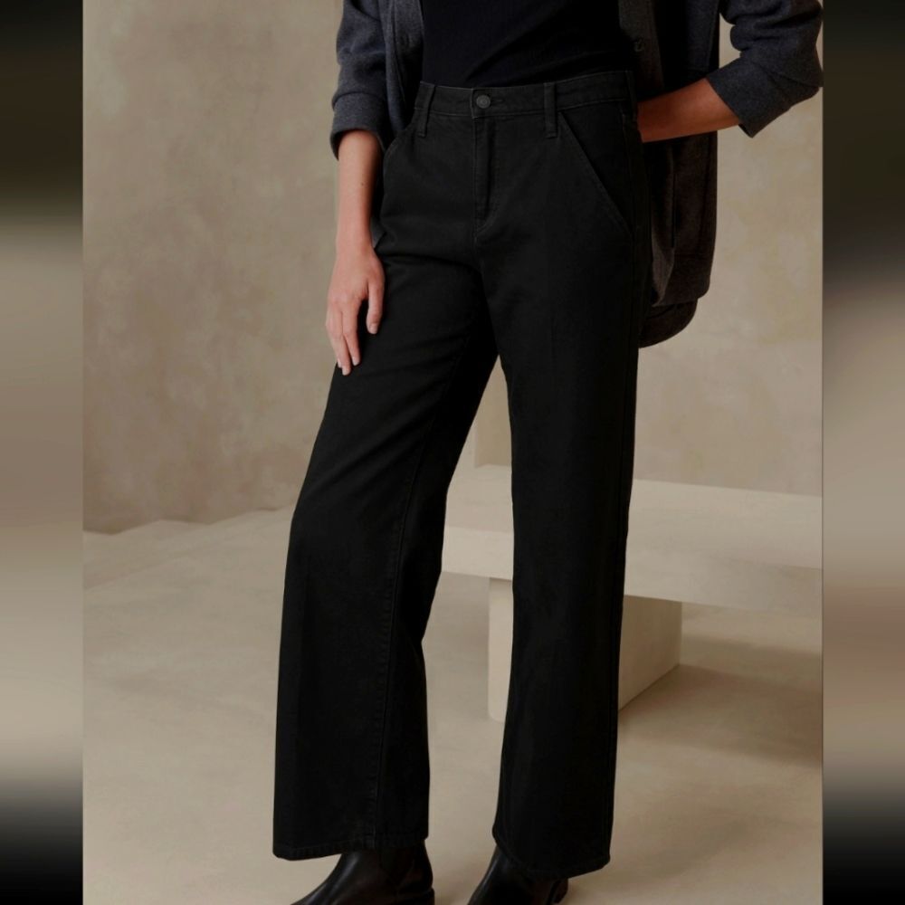 Banana Republic Factory Luxe Jean, Black, Size 8, NWT Never Been Worn - Picture 3 of 13